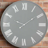 Shades 4 Seasons Large Wall Clock with Roman Numerals GREY METAL Shades 4 Seasons