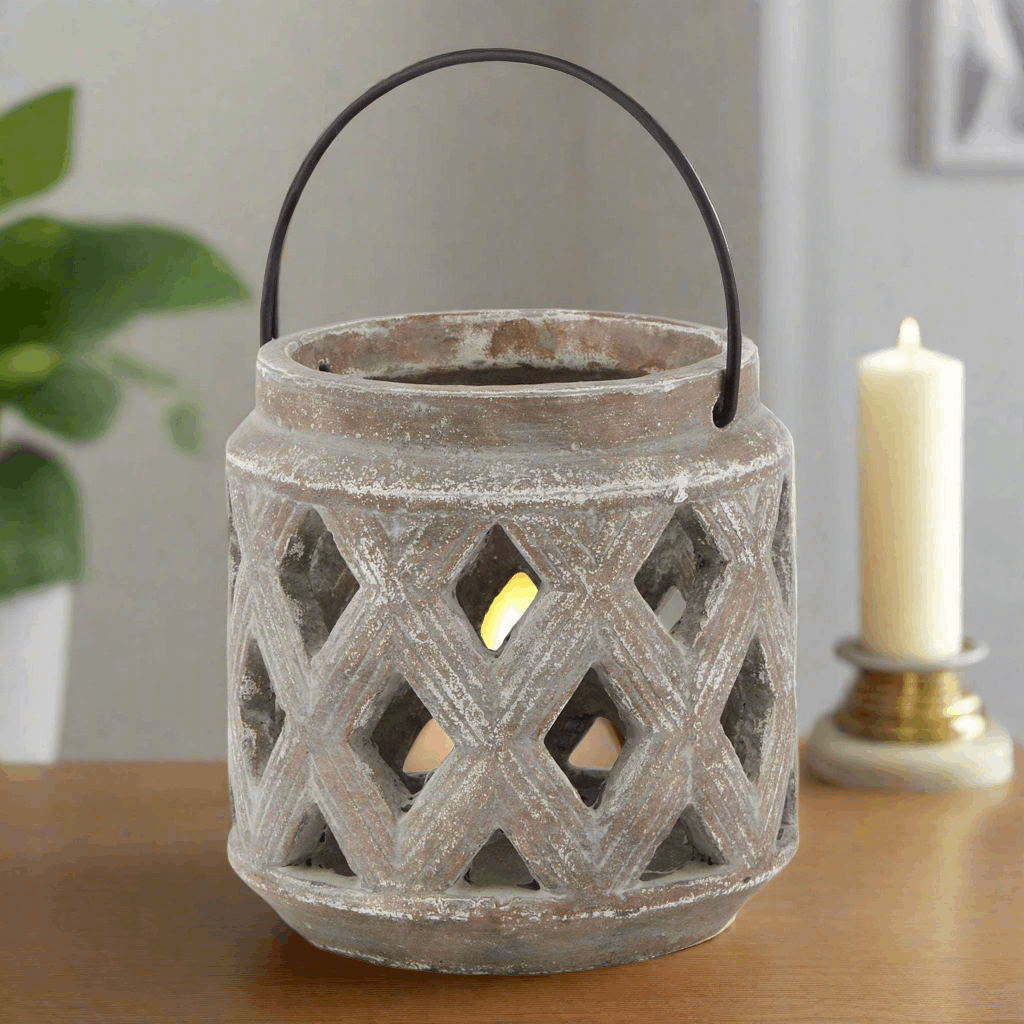 Shades 4 Seasons Siena Brown Lattice Lantern Shades 4 Seasons