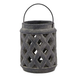 Shades 4 Seasons Amalfi Grey Large Lattice Lantern GREY CERAMIC Shades 4 Seasons