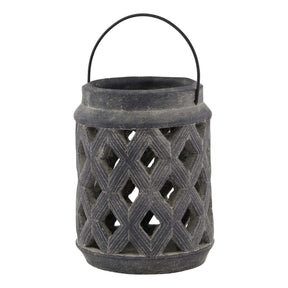 Shades 4 Seasons Amalfi Grey Large Lattice Lantern GREY CERAMIC Shades 4 Seasons