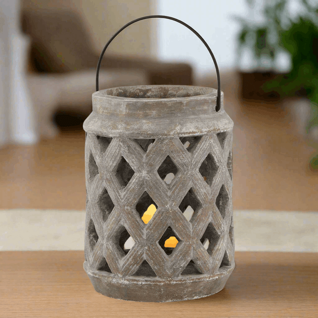 Shades 4 Seasons Siena Brown Large Lattice Lantern Shades 4 Seasons