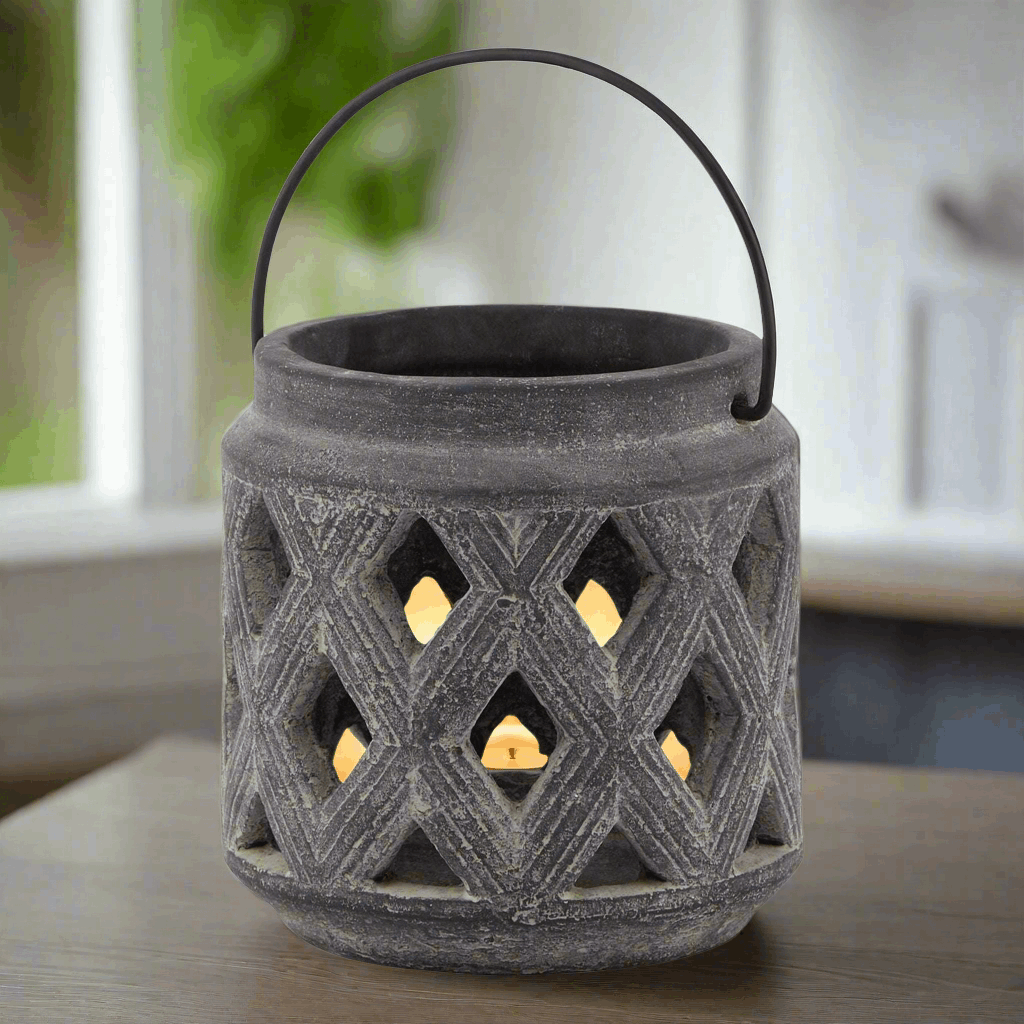 Shades 4 Seasons Amalfi Grey Lattice Lantern Shades 4 Seasons