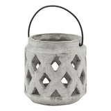 Shades 4 Seasons Athena Stone Lattice Lantern WHITE CERAMIC Shades 4 Seasons