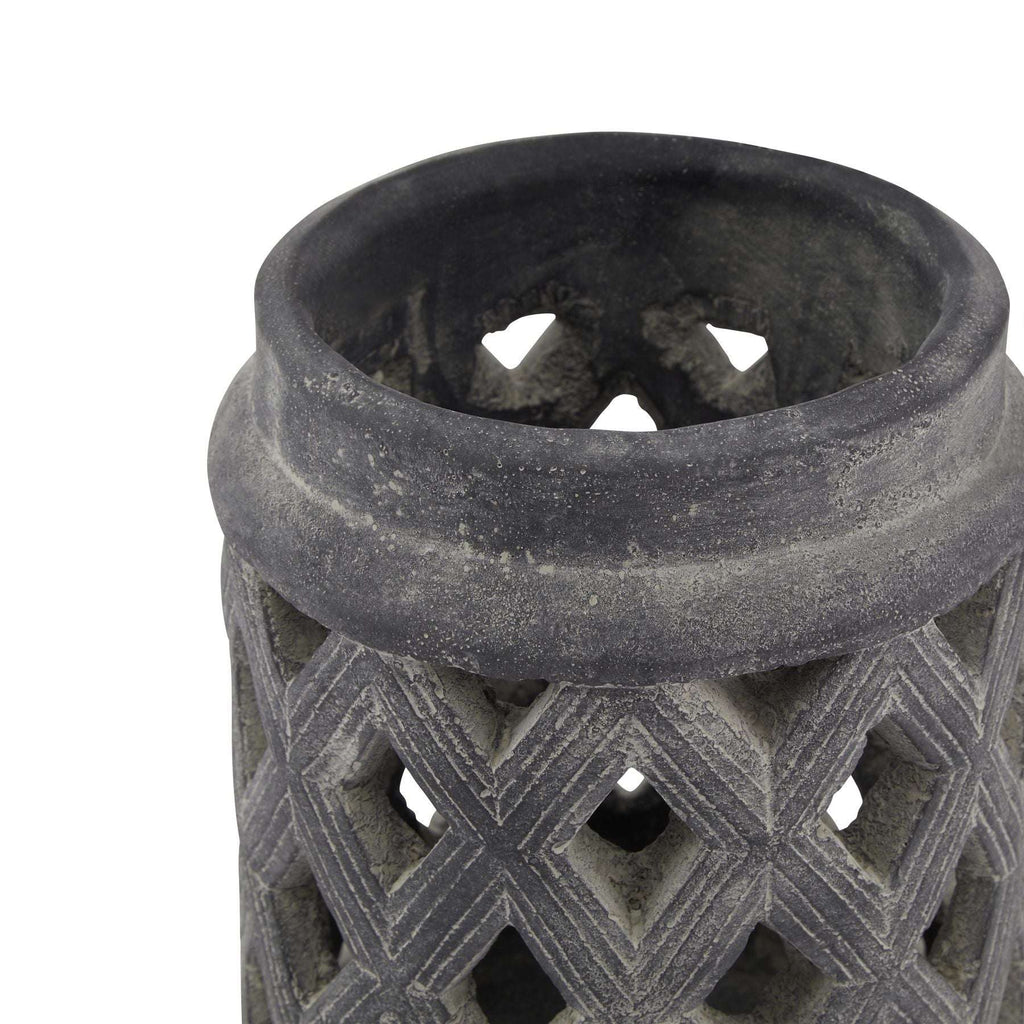 Shades 4 Seasons Amalfi Grey Large Lattice Lantern Shades 4 Seasons