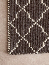 Orsina Lattice Rug with a modern geometric pattern and a soft textured finish