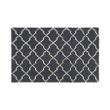 Orsina Lattice Rug in dark grey with a stylish diamond pattern for modern home decor