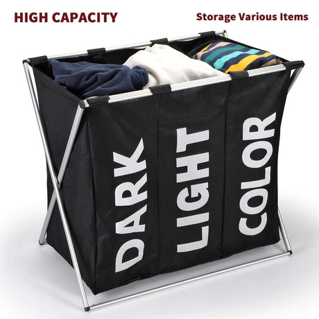 Vinsani X-Shape 3 Section Laundry Sorter Vinsani