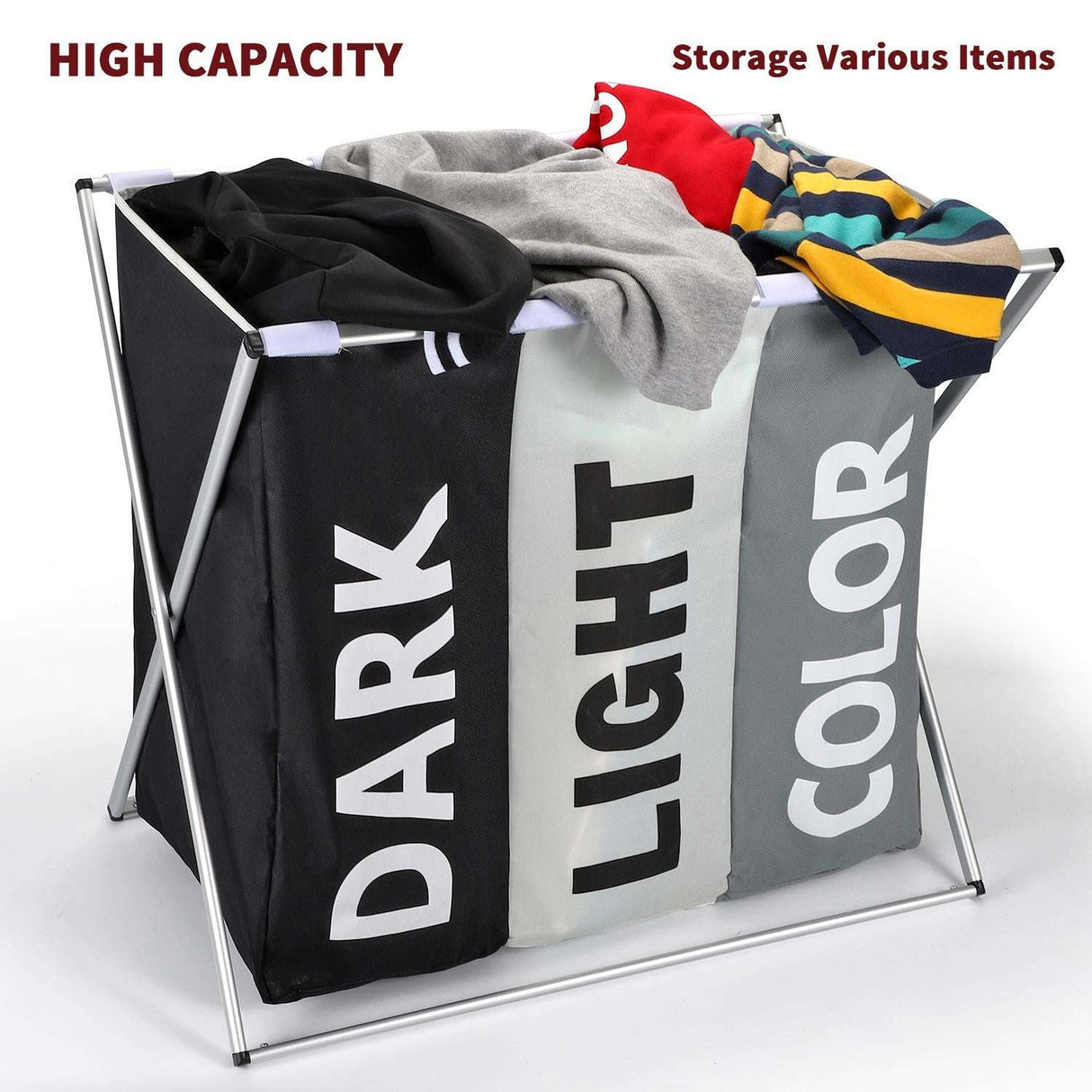 Vinsani X-Shape 3 Section Laundry Sorter Vinsani