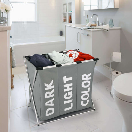 Vinsani X-Shape 3 Section Laundry Sorter Vinsani