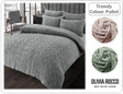 OLIVIA ROCCO Fleece Duvet Set in Natural and Sage Colours for a Comfortable Bedroom Decor