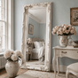 Elegant Leaner Mirror in Ornate Frame, Perfect for Adding Depth to Any Room Decor