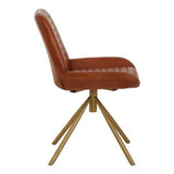 Orsina Leather Chair with a modern design and gold metal legs for stylish accent seating