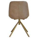 Orsina Leather Chair with a sleek design and gold metal legs for modern interiors