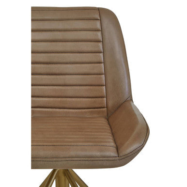 Orsina Leather Chair with a stylish design and ribbed detailing for modern living spaces