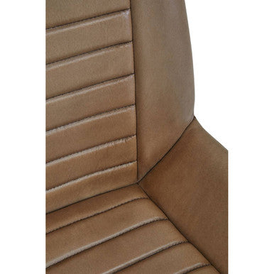 Orsina Leather Chair with a sleek design and ribbed detailing for a stylish accent