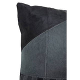Bosie Safira Black And Grey Hair on Leather Cushion Orsina