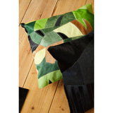 Bosie Safira Black And Grey Hair on Leather Cushion Orsina