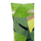 Bosie Safira Botanical Hair on Leather Cushion Orsina