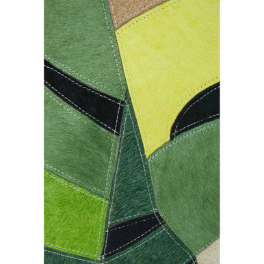 Bosie Safira Botanical Hair on Leather Cushion Orsina