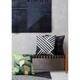 Bosie Safira Black And Grey Hair on Leather Cushion Orsina