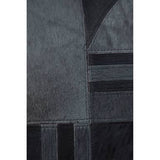 Bosie Safira Black And Grey Hair on Leather Cushion Orsina