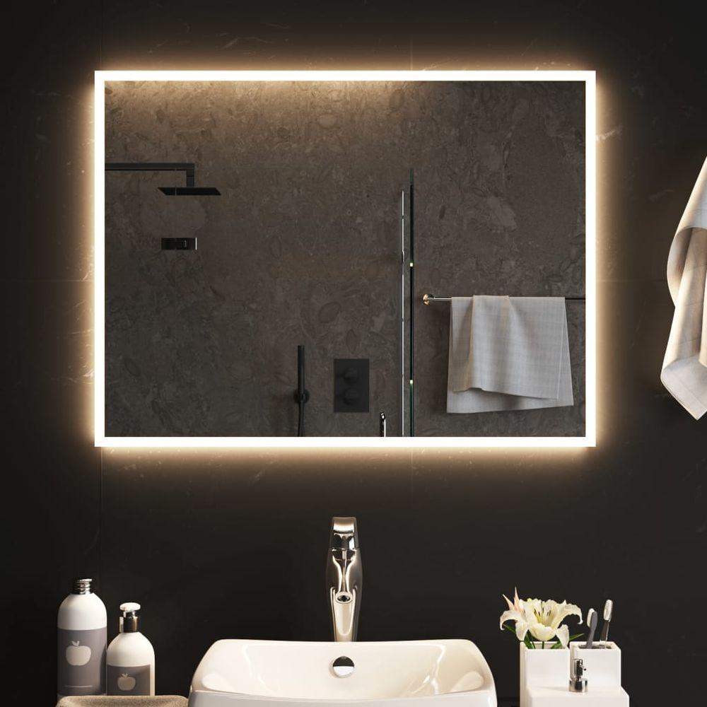 LED Bathroom Mirror 80x60 cm vidaXL