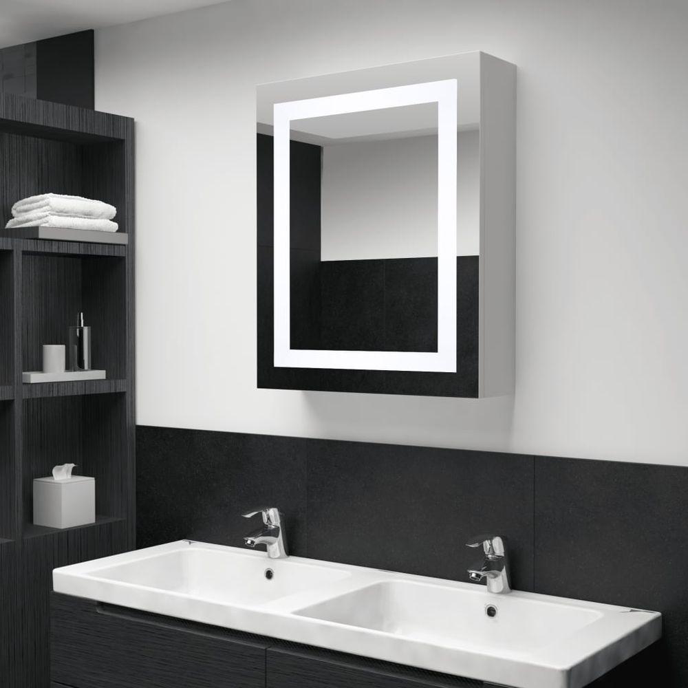 LED Bathroom Mirror Cabinet 50x13x70 cm vidaXL