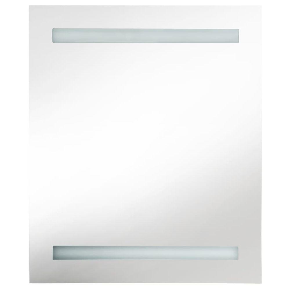 LED Bathroom Mirror Cabinet Concrete Grey 50x14x60 cm vidaXL