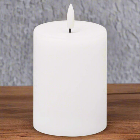 Luxe Collection Natural Glow 3x4 LED White Candle WHITE PLASTIC Shades 4 Seasons