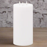 Luxe Collection Natural Glow 6x12 LED White Candle WHITE PLASTIC Shades 4 Seasons