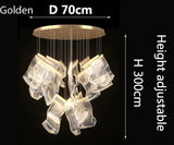 Nisu Home Golden Light Pendant with Adjustable Height and 70cm Diameter for Stylish Interiors