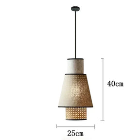Nisu Home Light Pendant with a stylish design, featuring woven texture and modern black accents