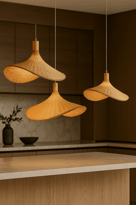 Stylish Nisu Home Light Pendant in three elegant designs, perfect for modern kitchen decor