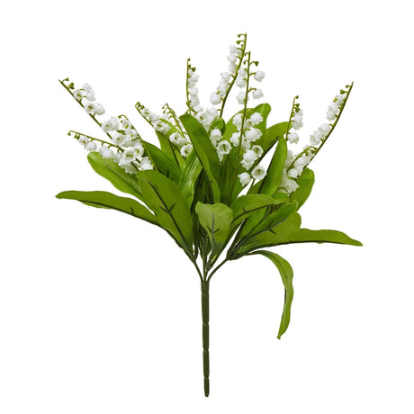 Shades 4 Seasons Lily Of The Valley Single Stem Flowers WHITE PLASTIC Shades 4 Seasons