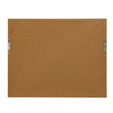 Back view of Shades 4 Seasons Linen Artwork with hanging hardware for easy wall display