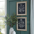 Linen Artwork featuring botanical prints in elegant frames, perfect for home decor