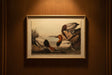 Shades 4 Seasons Linen Artwork depicting ducks near water in an elegant frame