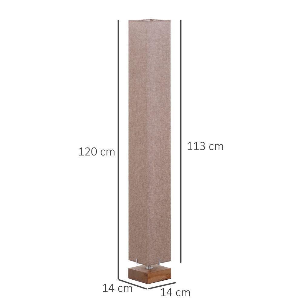 Linen Shade Tall Floor Lamp Beige HOMCOM