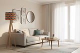 Stylish Shadow Bright lampshade on a modern floor lamp in a cozy living room setting