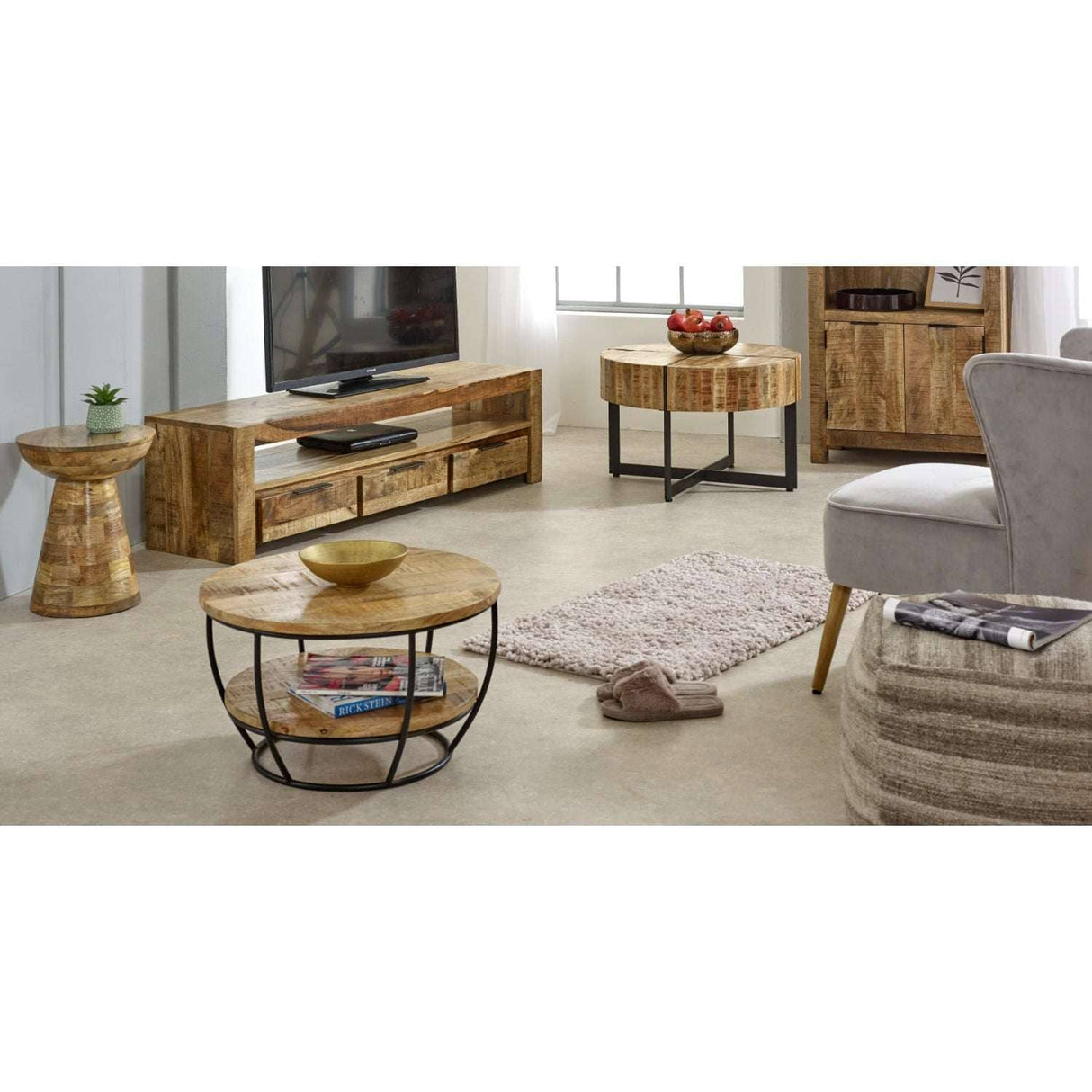 Merlin Mango Wooden Coffee Table With Metal Legs Verty Furniture
