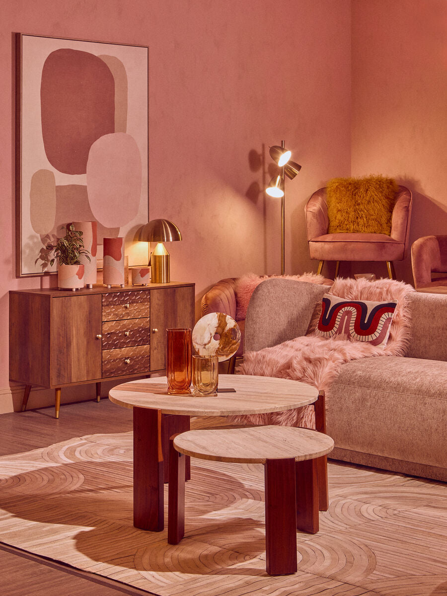 Stylish interior featuring Orsina Wall Art and chic furniture in a cosy living room setting