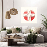 Stylish wall art canvas featuring geometric design in soft pastel colours for modern interiors