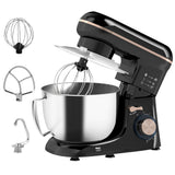 Wise Galleria Stand Mixer with stainless steel bowl and three attachments for versatile baking tasks