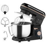 Wise Galleria Stand Mixer with stainless steel bowl and three attachments for versatile baking tasks