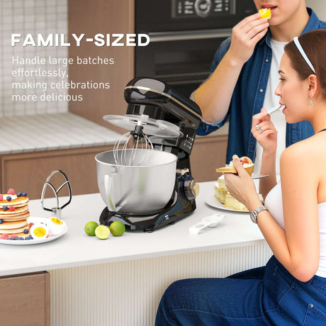 Wise Galleria Stand Mixer in a modern kitchen, perfect for mixing large batches of dough