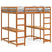 vidaXL Loft Bed with Desk and Ladder White 160x200 cm Solid Wood Pine wax brown vidaXL