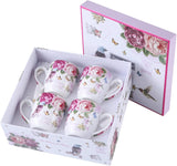 Elegant Mugs Set featuring floral design, beautifully packaged for gifting or home use