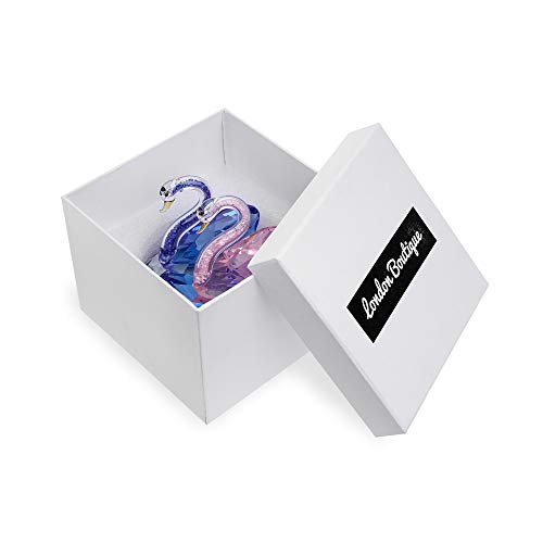 Elegant Swan Decorative Figurine Set in a Gift Box from London Boutique Lifestyle
