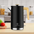 London Boutique Lifestyle Electric Kettle in sleek black with wooden handle for stylish kitchens