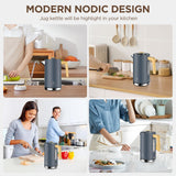 Electric kettle with modern Nordic design, perfect for stylish kitchens and daily tea preparation